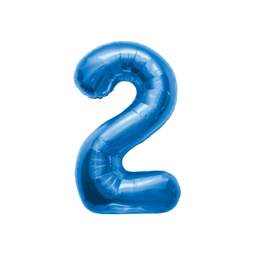 MOJ112:文字バルーン（ブルー）『２』