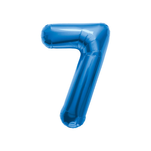 MOJ117:文字バルーン（ブルー）『７』