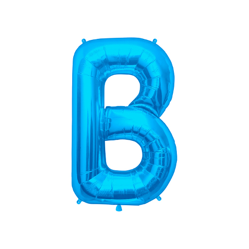 MOJ121:文字バルーン（ブルー）『Ｂ』