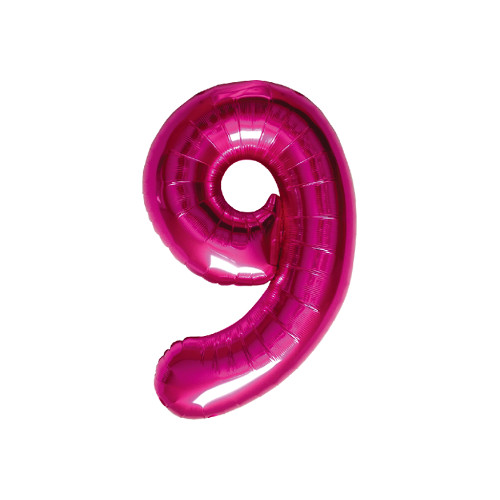 MOJ83:文字バルーン（ピンク）『９』